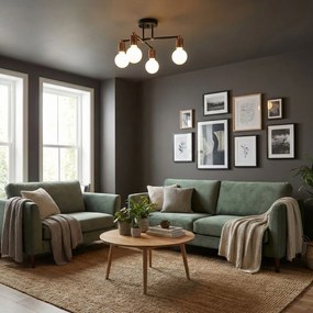 Toolight - závesná lampa E27 60W 392200, ružové-zlato, OSW-04014