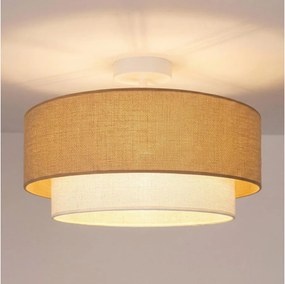 Brilagi - Prisadený LED luster BOHO ECO 1xE27/10W/230V pr. 40 cm béžová/krémová