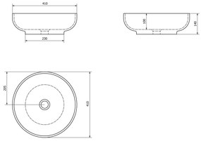 Sapho Sapho, TETRIS umývadlo s držiakom pre podomietkovou batériu, čierna matná, TZ429-01
