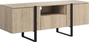 TV stolík Verica s otvorenou policou 150 cm - dub piškótový / čierne nožičky