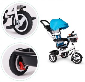 Detská trojkolka - kočík Ecotoys Lucas modrá