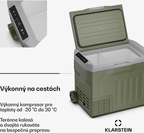 Klarstein PolarForce 37l kompresorový chladiaci box| LCD panel, osvetlenie, off-road, ochrana batérie, 12V/230V