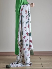 Bloomingville přehoz na postel Vianočný prehoz Yule z recyklovanej bavlny 160 x 130 cm