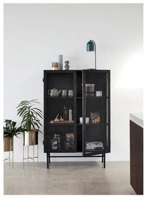 Súprava 2 kvetináčov na podstavcoch v mosadznej farbe Hübsch Gardo