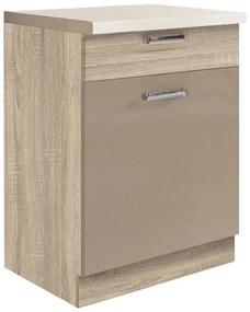 Kuchynská skrinka Premio 5D sonoma/cappuccino lesk