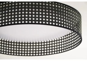 Duolla - LED Stropné svietidlo ROLLER RATTAN LED/24W/230V pr. 45 cm čierna