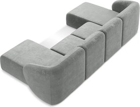 Sivá ženilková rohová pohovka (do tvaru "U") Lani – Makamii