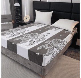 Plachta mikroplyš TIRSO 90x200 cm sivo-biela