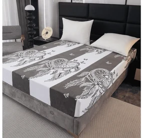 Plachta mikroplyš TIRSO 90x200 cm sivo-biela
