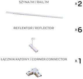 Zuma Line 3576 - Bodové svietidlo do lištového systému LISA 6xGU10/35W/230V biela