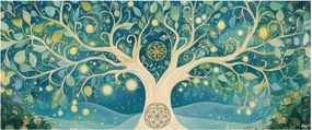 Obraz – Magický strom so špirálami (120x50 cm)