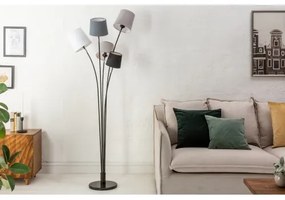 Stojaca lampa 40745 Levels 176cm Čierna, Šedá, Biela  - Komfort-nábytok