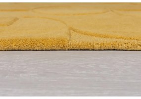 Okrovožltý vlnený koberec behúň 60x230 cm Gigi – Flair Rugs