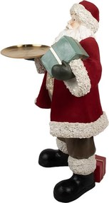 Vánoční dekorace socha Santa Claus s podnosem a dárkem - 56*50*91 cm