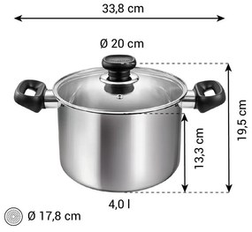 Antikoro hrniec s pokrievkou na indukciu 4 l Brava – Tescoma