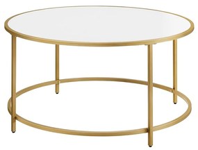 Konferenční stolek Vasagle Morin bílo-zlatý