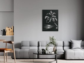 drevko Drevený obraz Večerný príliv Rozmer obrazu: 44,5 x 32,5 cm, Farba dekorácie: Čierna