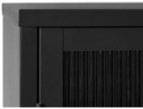 Čierna kovová vitrína 132x85 cm Bronco - Unique Furniture