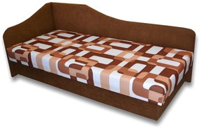 Jednolôžková posteľ (váľanda) 80 cm Lady 87 (Hnedá 13 + Gusto 11) (L). Akcia -11%. Vlastná spoľahlivá doprava až k Vám domov. 793111