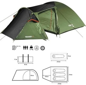 Turistický stan Trekker III NILS Camp NC6312