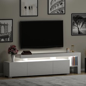 TV stolík/skrinka Belize (lesk biely). Akcia -18%. Vlastná spoľahlivá doprava až k Vám domov. 1072527