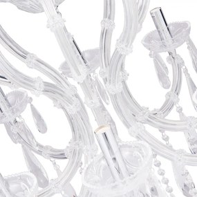 Kovový biely krištáľový luster Ø70*78