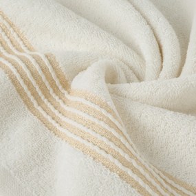 BAVLNENÝ UTERÁK LILA 30X50 CM KRÉMOVÁ