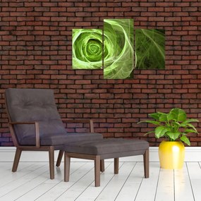 Obraz - Abstraktné ruže zelená (90x60 cm)