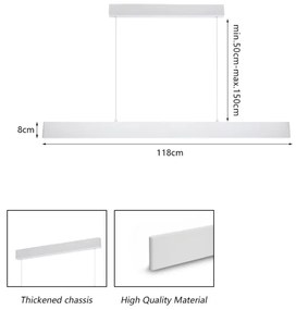 Brilagi - LED Stmiev. luster na lanku SLIMLINE LED/40W/230V 3000-6000K biela + DO