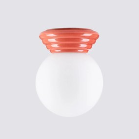 Stropné svietidlo Zori, 1x biele sklenené tienidlo, p