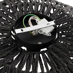 Retro stropné svietidlo čierne 50 cm - Lina