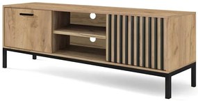 TV stolík Grata, dub kraft / čierna