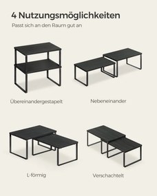 Set 4 kuchynských políc KCS027B01