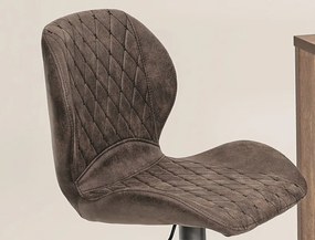 Barová stolička Sonja, hnedá vintage látka