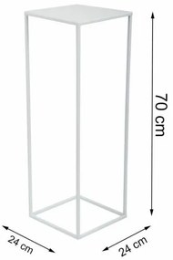 Stojan na kvety 70x24 cm biela
