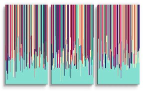 Sablio Obraz - 3-dílný Stekajúca farba - 120x80 cm
