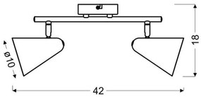 Bodové svietidlo AMOR 2xE14/40W/230V ružová