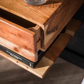 Nočný stolík 22-97 Shelve Drevo Acacia  - Komfort-nábytok
