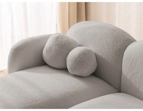 Sivá rohová pohovka z textílie buklé (ľavý roh/s leňoškou) Orbit – Ropez