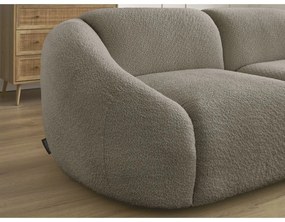 Sivohnedá pohovka z textílie bouclé 230 cm Tina – Bobochic Paris