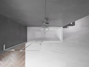 Mexen Velar L, 2-krídlová posuvná vaňová zástena 80 x 150 cm, 8mm číre sklo, chrómový profil, 896-080-003-01-01