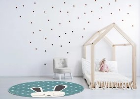 Koberce Breno Kusový koberec PASTEL KIDS 52/KVK kruh, modrá,120 x 120 cm