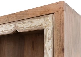 furniture-nabytek.cz - Masívna vysoká skriňa Delhi z mangového dreva, lakovaná, hnedá – 45×35×185 cm