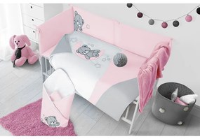 6-dielne posteľné obliečky Belisima Teddy Bear 100/135 ružové