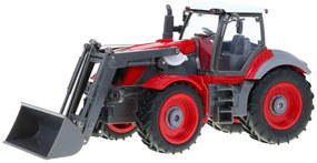 RAMIZ : RC traktor s vlečkou 2,4Ghz 1:28 červený RTR