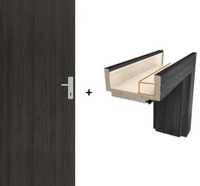 DRE Technické protipožiarne dvere pravé 80 cm brest antracit SETDPOJA80P
