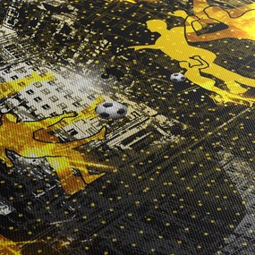 Obraz - Futbal vo veľkomeste (120x50 cm)