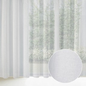 Záclona - biely režný vzor s olovkom ZAC-030 výška 300 cm Šitie na mieru