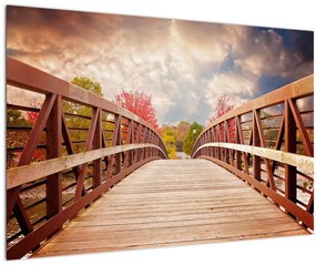 Obraz - drevený most (90x60 cm)