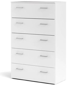 Biela vysoká komoda 74x115 cm Space – Tvilum